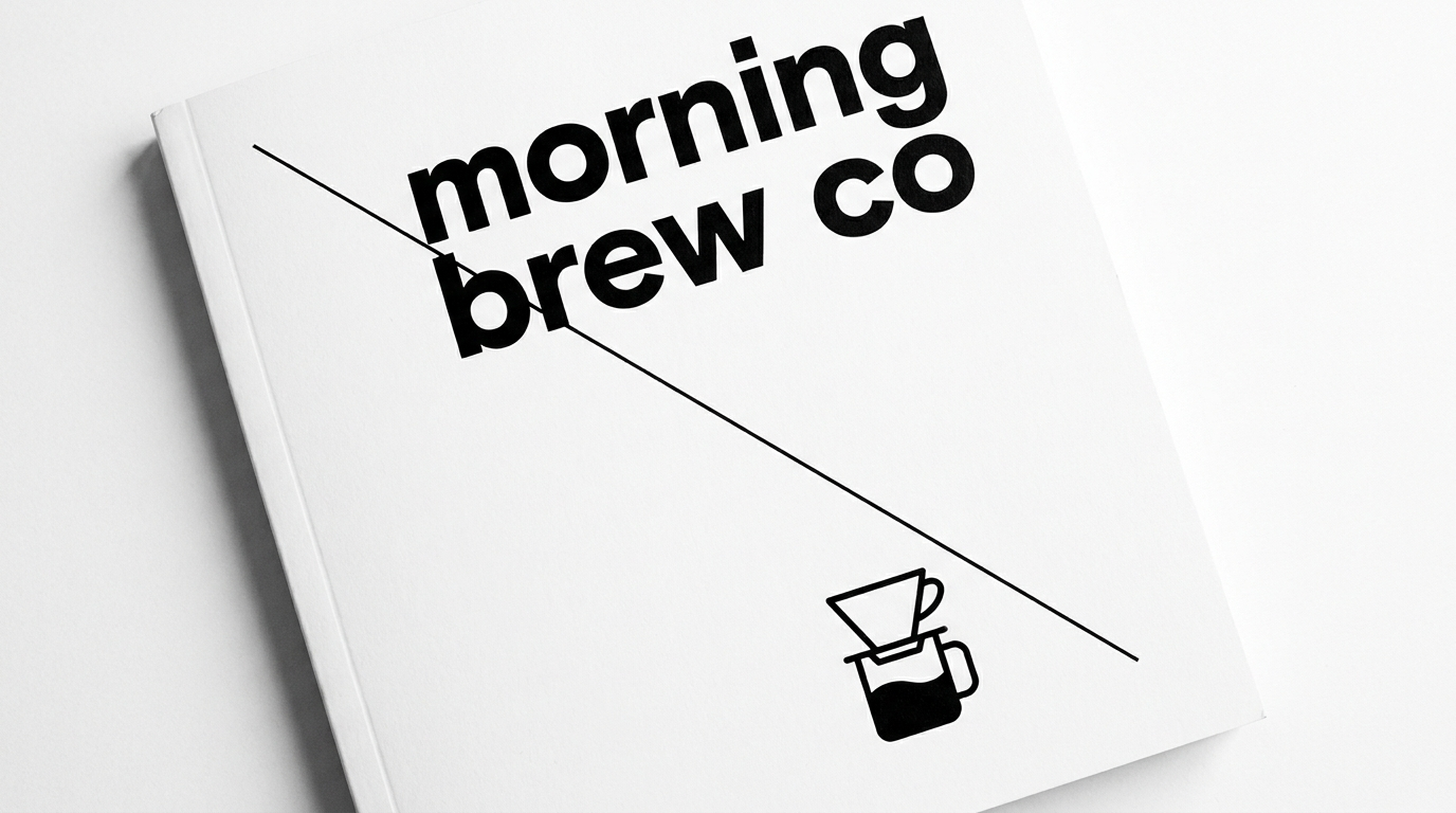 the morning brew co lowercase wordmark set in bold monochrome type